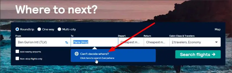 חיפוש טיסות זולות ליעד לא ידוע - הסוד הוא בגמישות