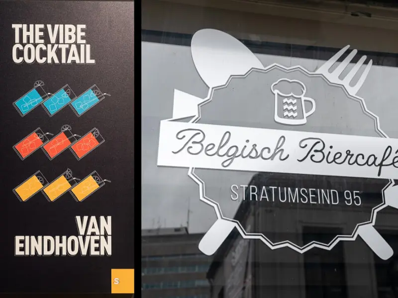 גאוות היחידה של איינדהובן - סמל העיר משולב בפרסומות וב-לוגואים של עסקים