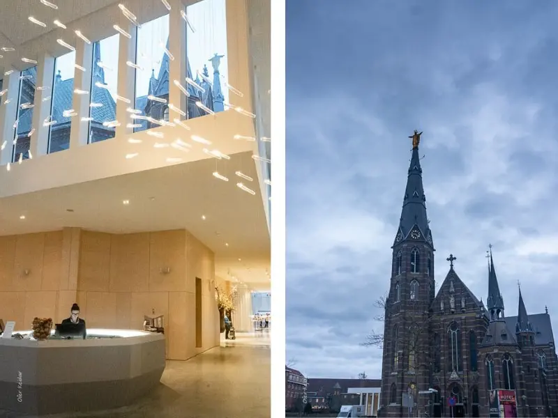 הכי איינדהובן: לוקחים מבנה עתיק של מנזר, הופכים אותו לאולם אירועים ואגף מודרני המשמש כמלון מפואר